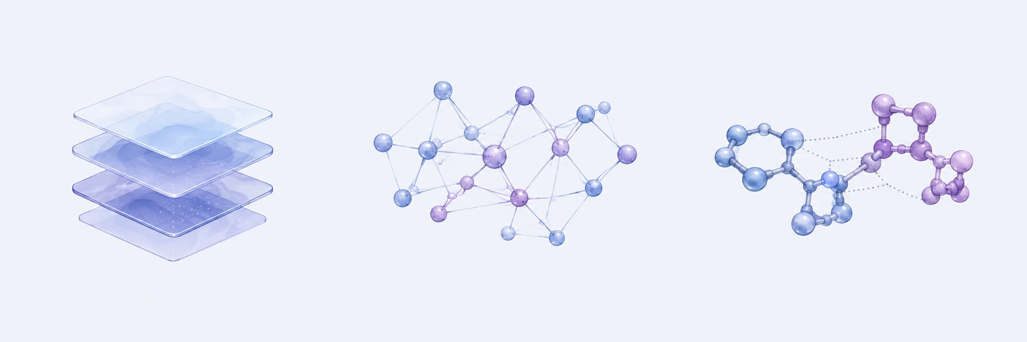 Conceptual data layers, protein-interaction network, and complementary molecules
